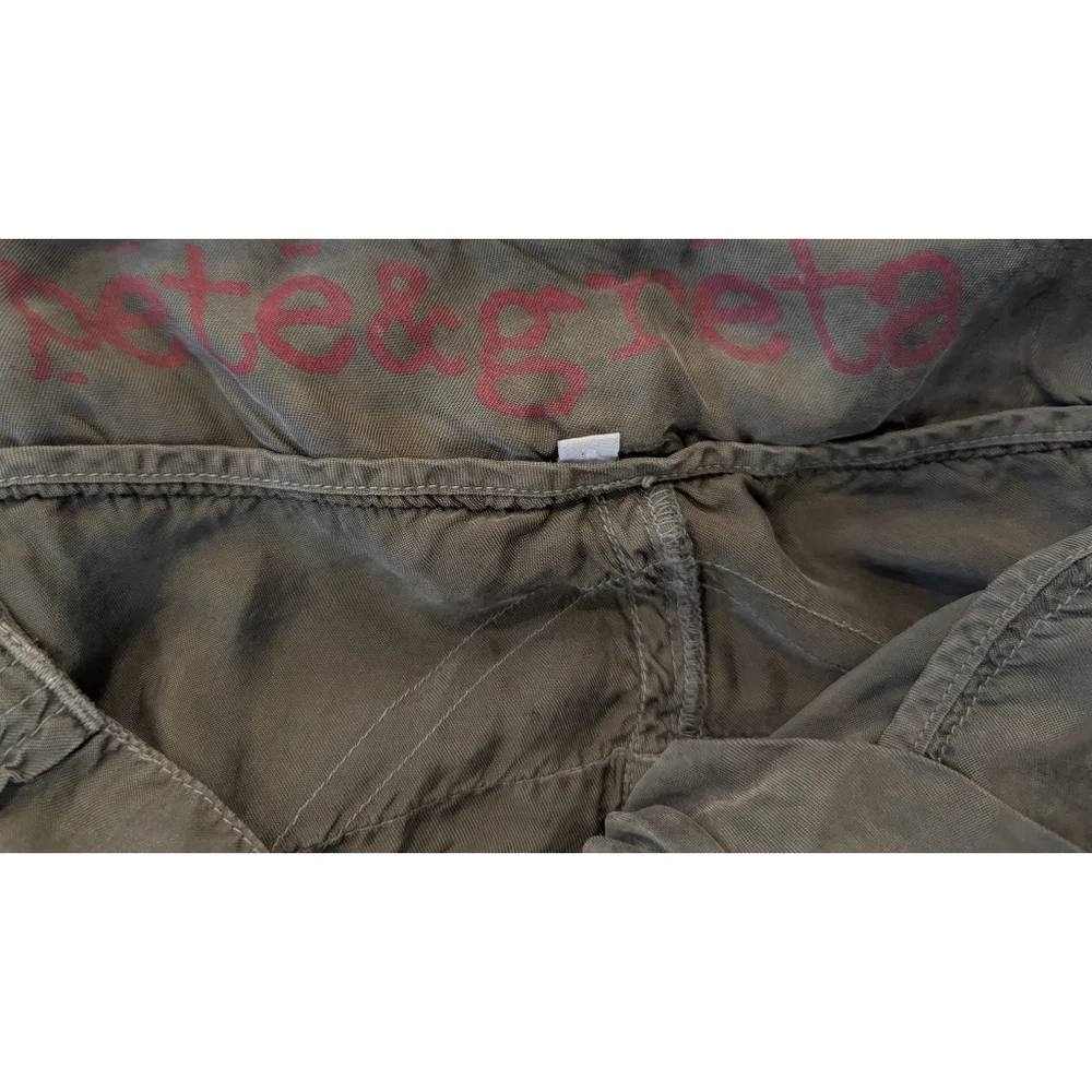 Johnny Was Pete & Greta Green Cargo Cupra Rayon Pants Size 8 - Picture 5 of 8